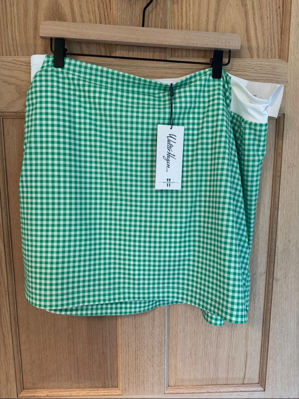 Walter Hagen Green Gingham A-Line Golf or Tennis Skirt - Women size XL